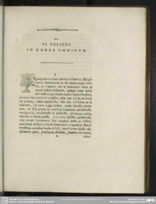 De Poeseos In Mores Hominum