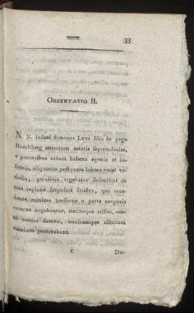 Observatio II.