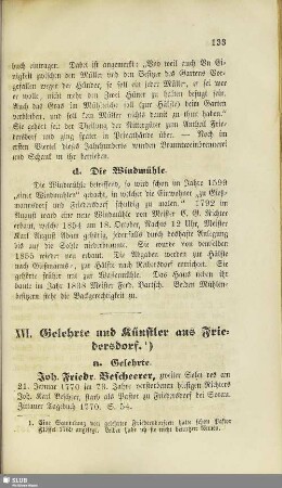 XVI. Gelehrte und Künstler aus Friedersdorf