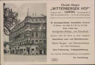 Christl. Hospiz "Wittenberger Hof" Leipzig