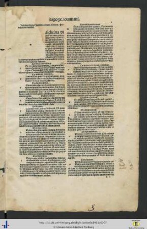 Isagoge Ioannitij...Primus liber medicine