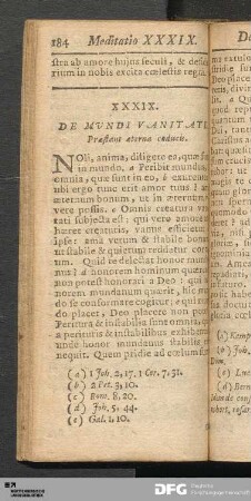 XXXIX. De Mundi Vanitate.
