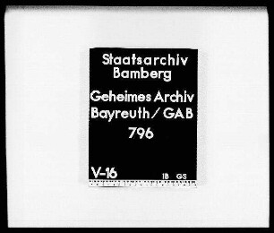 Apanage für die nicht regierenden Markgrafen Albrecht Wolfgang und Georg Friedrich Carl (Weferlinger Linie)