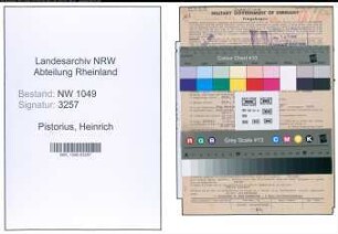 Entnazifizierung Heinrich Pistorius , geb. 02.10.1897 (Kaufmann)