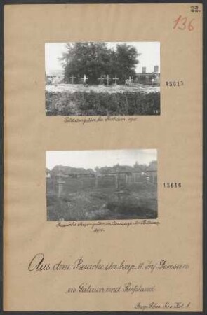 In Galizien und Rußland: Soldatengräber bei Podharce 1915