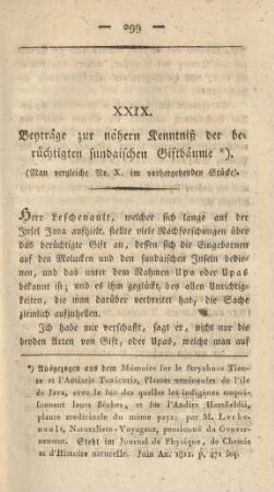 XXIX. Beyträge zur nähern Kenntnis der berüchtigten sundaischen Giftbäume
