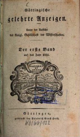 Göttingische gelehrte Anzeigen : unter Aufsicht d. Akademie der Wissenschaften. [97.] 1835, 1