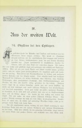 IV. Aus der weiten Welt