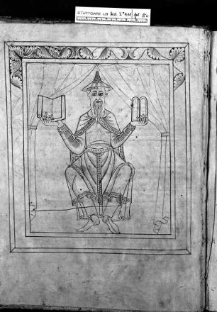 Ekkehardus Uraugiensis - Chronicon universale — Moses, Folio 5verso