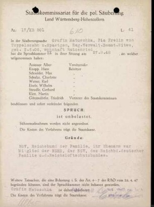 Matuschka, Pia von