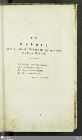 158. Coburg über der Stadt Coburg im Herzogthum Sachsen-Coburg
