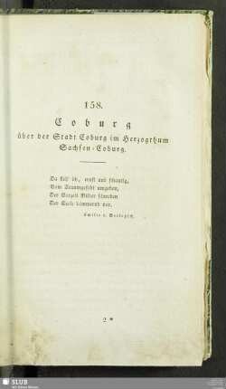 158. Coburg über der Stadt Coburg im Herzogthum Sachsen-Coburg