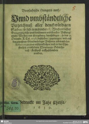 Breysachische Hungers-noth