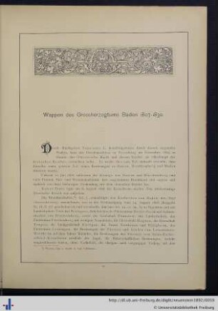 IV. Wappen des Grossherzogtums Baden 1807-1830.
