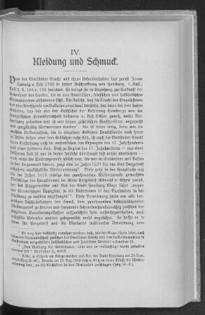 IV. Kleidung und Schmuck.