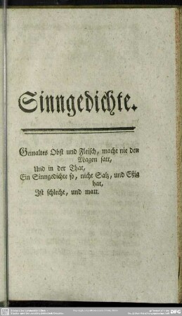 nebst einem Anhange von Sinngedichten