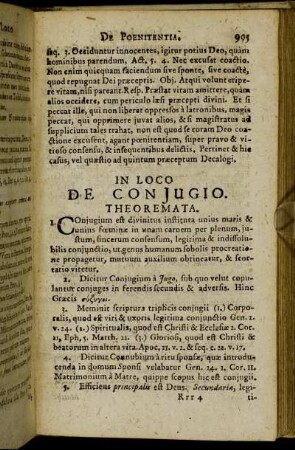 In Loco De Conjugio.
