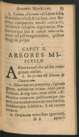 Caput X. Arbores Miscellae.
