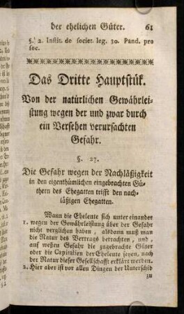 61-98, Das Dritte Hauptstük.