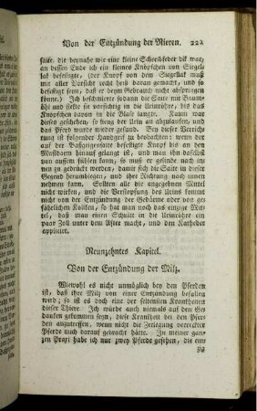 Neunzehntes Kapitel. Von der Entzündung der Milz.