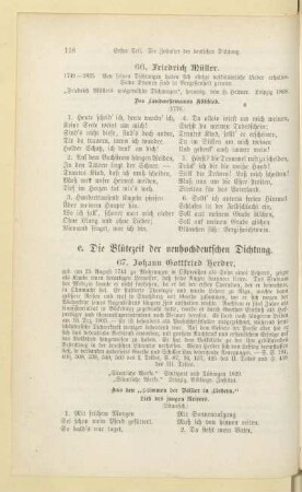 c. Die Blütezeit der neuhochdeutschen Dichtung