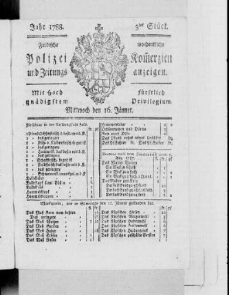 3tes Stück., Ausgabe vom 16. Januar 1788
