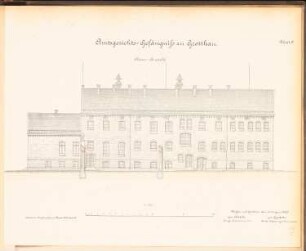 Amtsgerichtsgefängnis, Grottkau: Seitenansicht 1:100