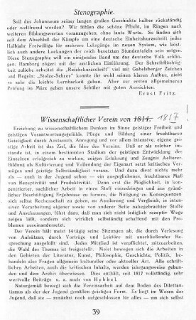 Stenographie.