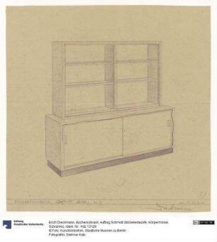 Bücherschrank (Auftrag Schmidt), Lichtpause