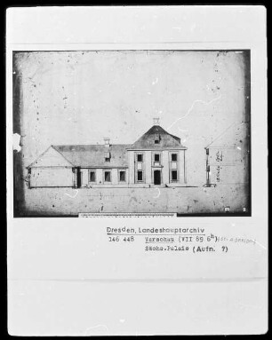 Warschau, Sächsisches Palais, mit Fassadenaufriß
