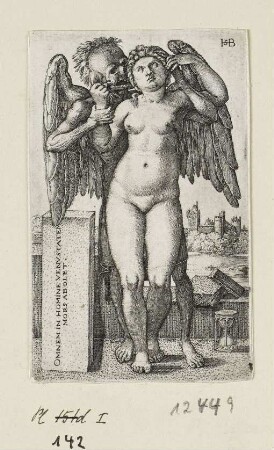 Tod und die stehende nackte Frau