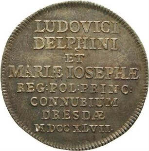 2/3 Taler - Vermählung Prinzessin Maria Josephas mit Dauphin Louis