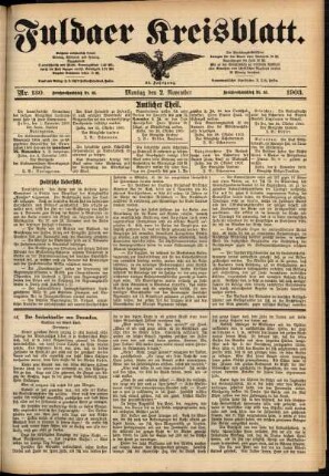 Ausgabe vom Montag, den 02. November 1903.