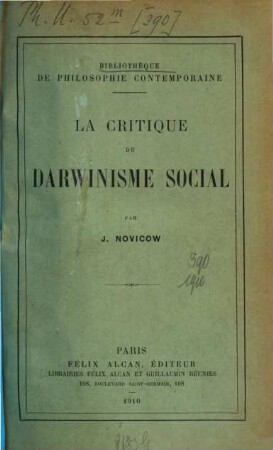 La critique du Darwinisme social