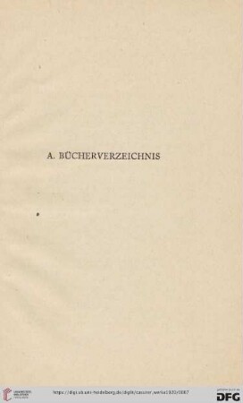A. Bücherverzeichnis