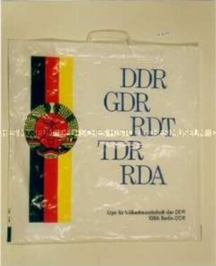 Einkaufstüte "Liga für Völkerfreundschaft der DDR"