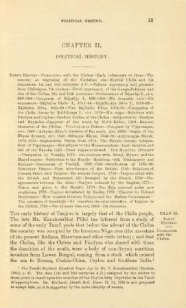 Chapter II. Political history