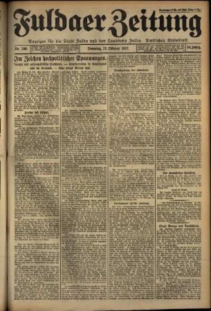 Ausgabe vom Dienstag, den 25. Oktober 1927.