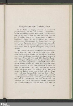 Haupthelden der Freiheitskriege