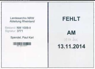 Entnazifizierung Paul Karl Spendel , geb. 01.05.1899 (Elektromeister)