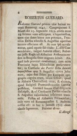 Robertus Guerard. - Genesius Soderini.