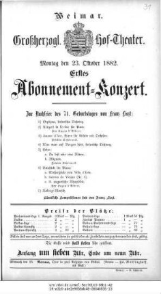 Abonnement=Konzert