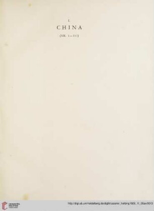I. Chinesische Kunstgegenstände (Nr. 1-111)