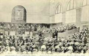 Gerichtsverhandlung gegen die 17 führenden Mitglieder der Pariser Kommune am 2. September 1871.
