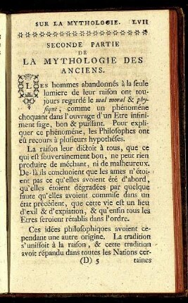 Seconde Partie De La Mythologie Des Anciens.