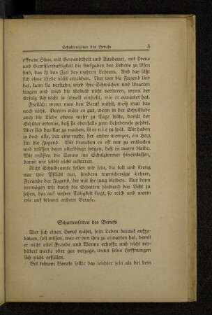 Schattenseiten des Berufs