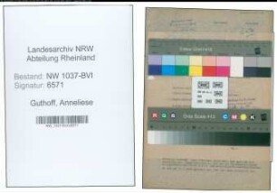Entnazifizierung Anneliese Guthoff , geb. 18.09.1920 (Saeuglingsschwester)