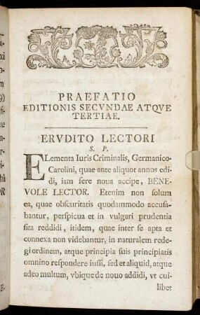 Praefatio Editionis Secundae Atque Tertiae.