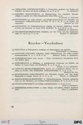 Kästchen – Verschiedenes (Nr. 429-437)