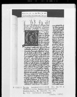 Patristische Sammelhandschrift — Initiale Q (uidam), Folio 113 recto